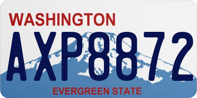 WA license plate AXP8872
