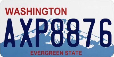 WA license plate AXP8876