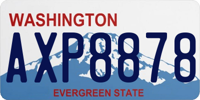 WA license plate AXP8878