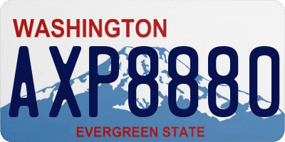 WA license plate AXP8880