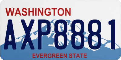 WA license plate AXP8881
