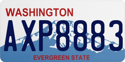 WA license plate AXP8883