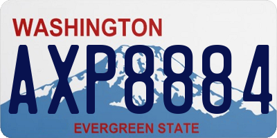 WA license plate AXP8884