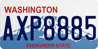 WA license plate AXP8885