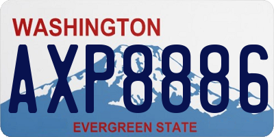 WA license plate AXP8886