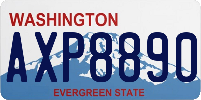 WA license plate AXP8890