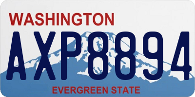 WA license plate AXP8894