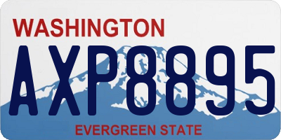 WA license plate AXP8895