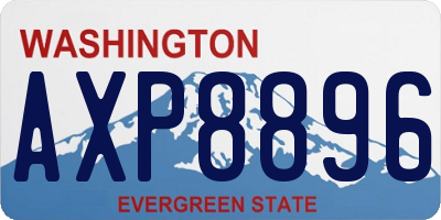 WA license plate AXP8896