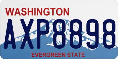 WA license plate AXP8898