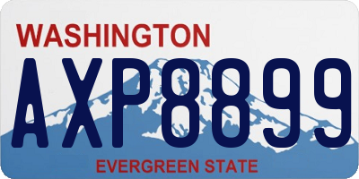 WA license plate AXP8899