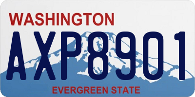 WA license plate AXP8901