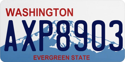 WA license plate AXP8903