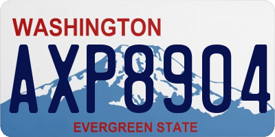 WA license plate AXP8904