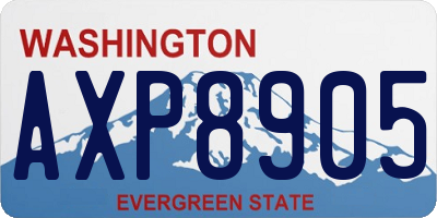 WA license plate AXP8905