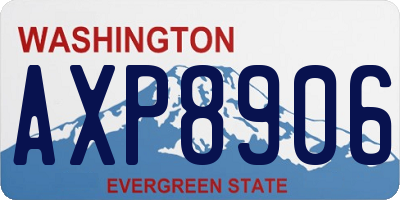 WA license plate AXP8906