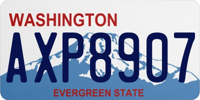 WA license plate AXP8907