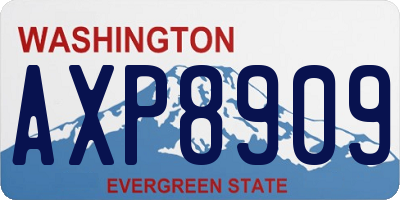 WA license plate AXP8909