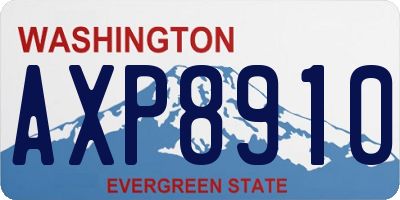 WA license plate AXP8910