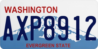WA license plate AXP8912
