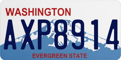 WA license plate AXP8914