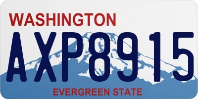 WA license plate AXP8915