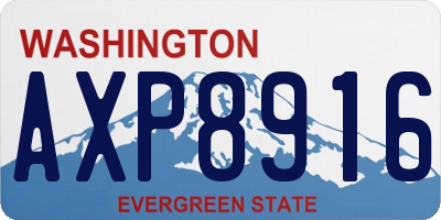 WA license plate AXP8916
