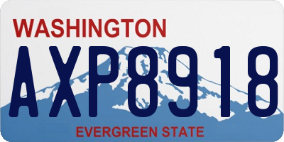 WA license plate AXP8918
