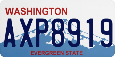 WA license plate AXP8919