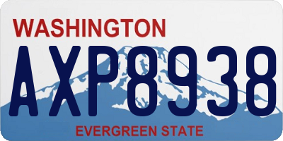 WA license plate AXP8938