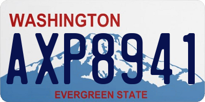 WA license plate AXP8941