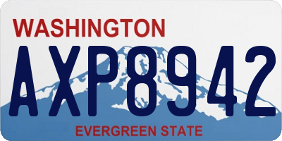 WA license plate AXP8942