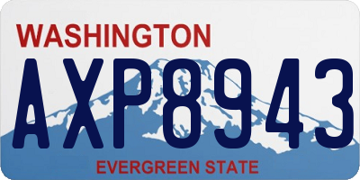WA license plate AXP8943