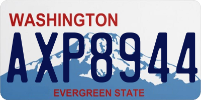 WA license plate AXP8944