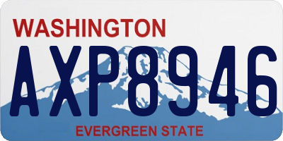 WA license plate AXP8946