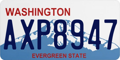 WA license plate AXP8947