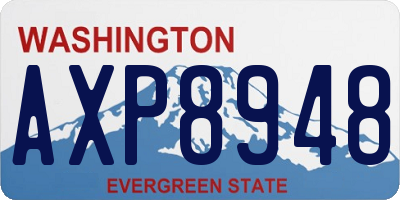 WA license plate AXP8948