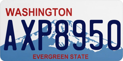 WA license plate AXP8950
