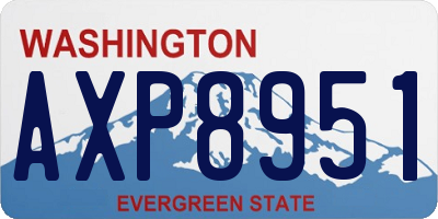 WA license plate AXP8951