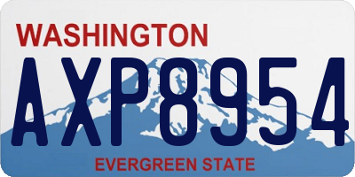 WA license plate AXP8954