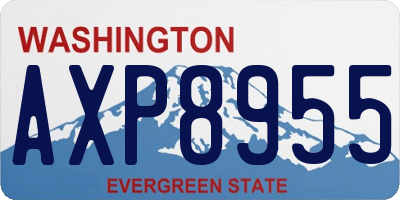 WA license plate AXP8955