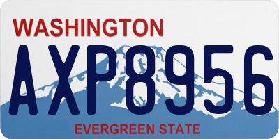 WA license plate AXP8956