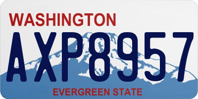 WA license plate AXP8957