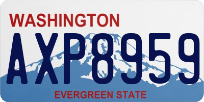 WA license plate AXP8959