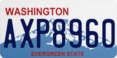WA license plate AXP8960