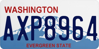 WA license plate AXP8964