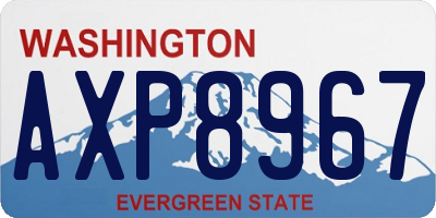 WA license plate AXP8967
