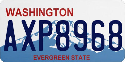 WA license plate AXP8968