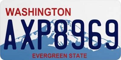 WA license plate AXP8969