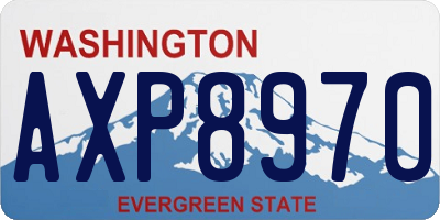 WA license plate AXP8970